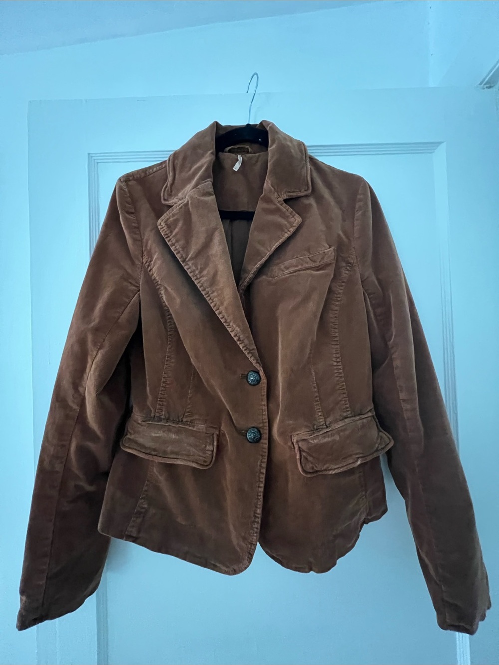 Free People Brown Velvet Blazer Jacket